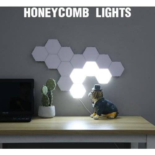 Quantum Light Touch Sensing Lamp Honeycomb Lamp Honeycomb Sound Hexagonal Lamp Splicing Light Led Induction Lamp Induction Wall