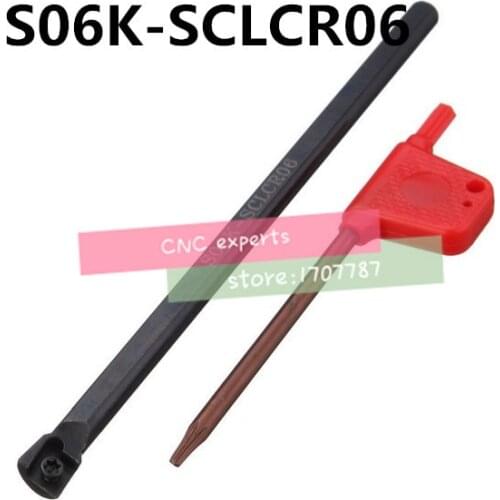 S06K-SCLCR06,turning tool holder boring bar internal turning tools screw locked mini lathe tool holder for CCMT 060204 inserts