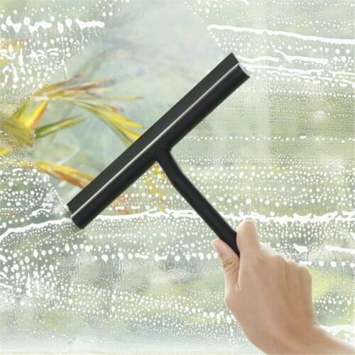 Shower Squeegee Window Glass Wiper Scraper Cleaner with Silicone Blade & Holder Hook for Bathroom/Kitchen/Car Glass