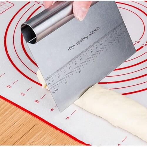 Stainless Steel Cake Scraper Pastry Cutters Baking Cake Cooking Dough Scraper Fondant Spatulas Edge DIY Baking Decorating Tools