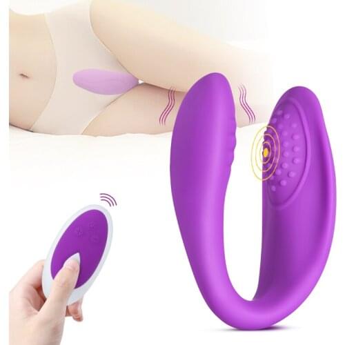 G Spot Dildo Vibrator Dual Vibration Female Vagina Clitoris Massager U Type Vibrator Masturbator Erotic Adult Sex Toy for Women