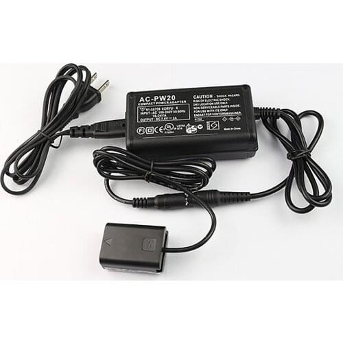 Replacement AC-PW20 External Power Adapter Charger Adapter Power Kit for Sony NEX5T NEX35C 5N NEX7 DSLR Camera