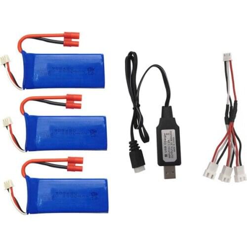 7.4V 2500mAh lipo battery Charger Set For Syma X8C X8W X8G RC drone parts 903480 toy battery for 12428 12423 RC Car parts