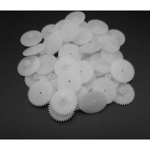 50Pcs X 0.5 Modulus 0.5M Double Gear Reduction Bilayer Gears 38 Teeth 8 Teeth Aperture 2MM 2.05mm 2B Loose Fitting 38T 8T 38082B