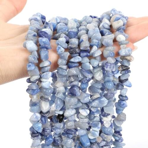 Natural Stone Beads Blue Aventurine Irregular Shape Freeform Chip Loose Spacer Beads For Jewelry Making DIY Bracelets 3-5-8mm