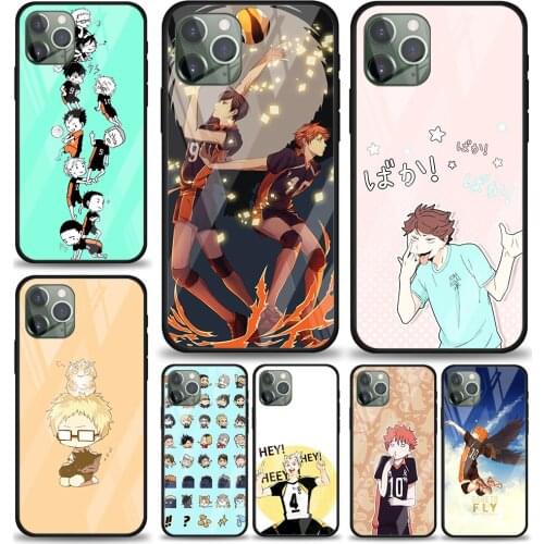 Tempered Glass Cover Haikyuu Hinata Attacks Anime For Apple IPhone 12 Mini 11 Pro XS MAX XR X 8 7 6S 6 Plus Phone Case Coque