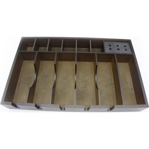 Wood Barber Tools Holder, Professional Hairdressing Groomer Tool Box Tray Hair Brush Organizer Storage Tray for Hair Clipper