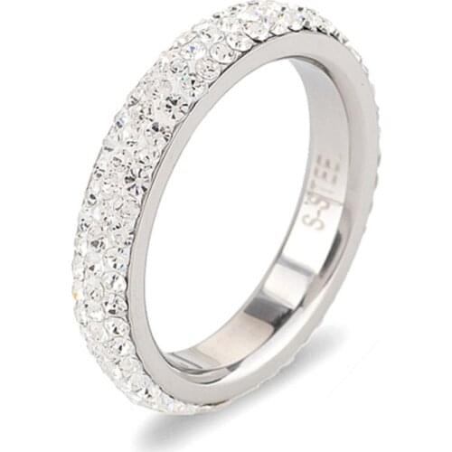 European Stainless Steel ring RING Female Compatible With pan Simple Temperament Wild Anti-allergic Christmas gift