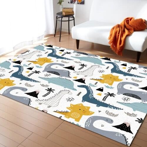 Cute Cartoon Dinosaur Kawaii Carpets for Living Room Childrens Room Carpet Bedroom Bedside Blanket Kitchen Doormat