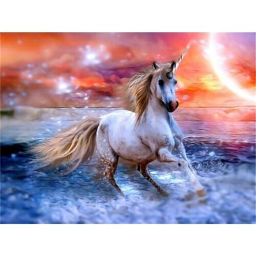 Animal Horse DIY 11CT Embroidery Cross Stitch Kits Needlework Craft Set Printed Canvas Cotton Thread Home Decoration On Sell