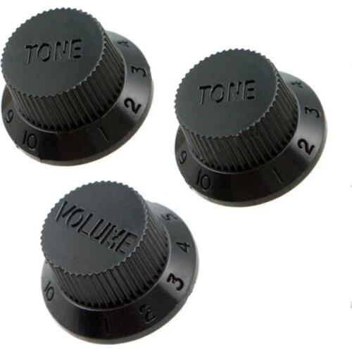 A set of 3 pcs Black Guitar Speed Control Knobs for Electric Guitar accessories parts