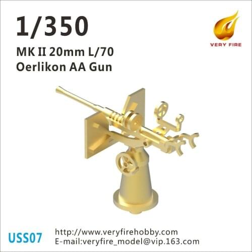 Very Fire 1/350 U.S.Navy 20mm Oerlikon USS07 (16 sets)