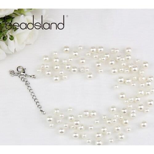 Beadsland Chokers Necklaces Handiwork Multi-layer Simulated-pearl Fashion Bohemia For Woman Girl Party Festival Gift 40180