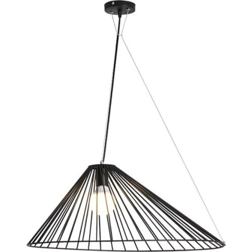 Nordic iron line hat pendant lights bedroom kitchen dining room loft industrial living room bar decor hanging lamps lighting