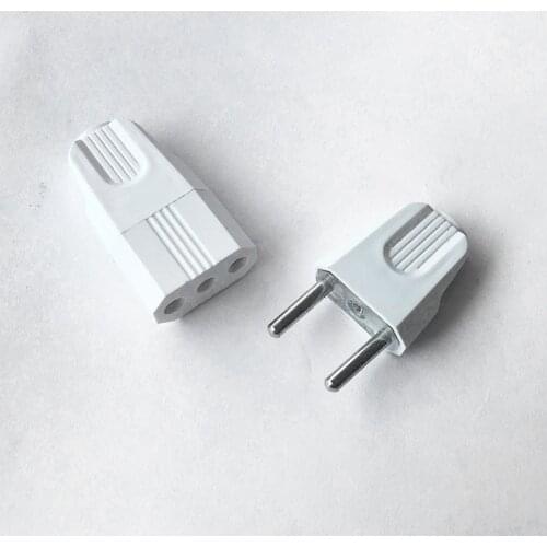 4.0mm EU Plug Adapter Rewireable Power Plug Male Female Electric Outlets Schuko Germany Adapter Extension Cord Connector Plug