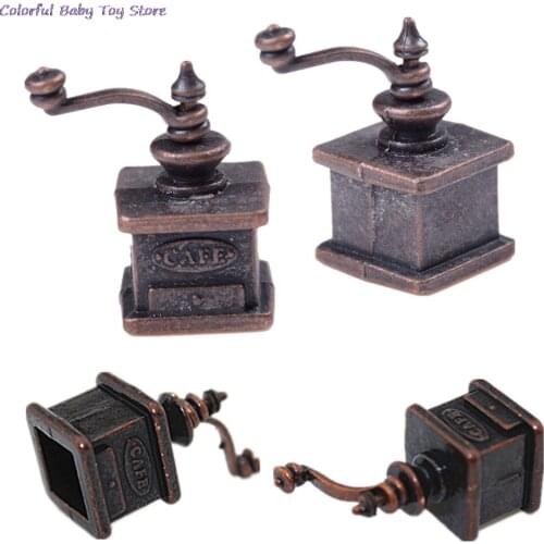 1/12 Dollhouse Miniature Kitchen Vintage Coffee Grinder For Doll Gift