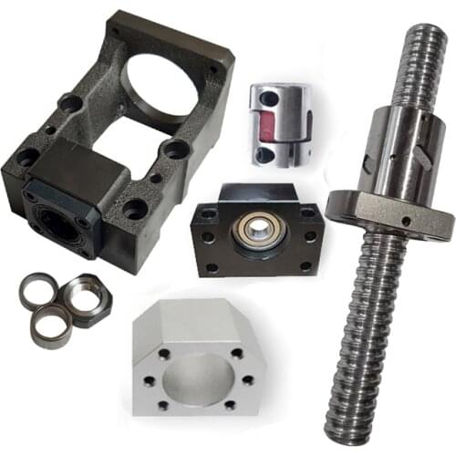 1PC Ball Screw SFI2505 300 500 1000 1500 2000mm C7 Ball Screw With 2505 Flange Single Ball Nut BK/BF20 End Machined For CNC Part