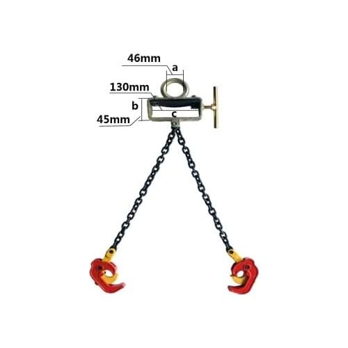 1Ton die forging Iron oil drum lifter clamp plastic bucket barrel oil tank can chain sling for forklift Tire Repair Tools