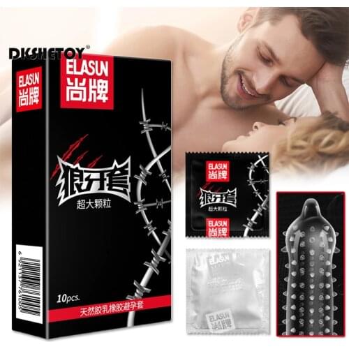 10pcs Dotted Delay Sex Condom Lubrication Ultra Thin Particles Condom Contraception Supplies Adults Sex Toy For Men