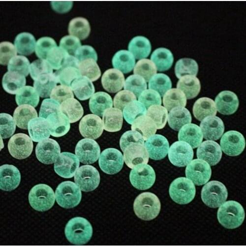 200 UV Mixed Color Acrylic Barrel Beads 8X6mm Glows in the Dark Chang Reactive