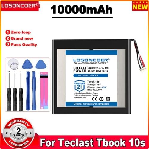 LOSONCOER 10000mAh Battery For Teclast Tbook 10s Tbook10s Tablet PC Battery