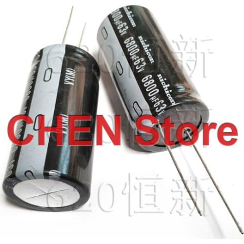 4PCS/10PCS NICHICON VY 63V6800UF 25X50MM Aluminum Electrolytic Capacitor vy 6800uF/63v 105 degrees 6800UF 63V
