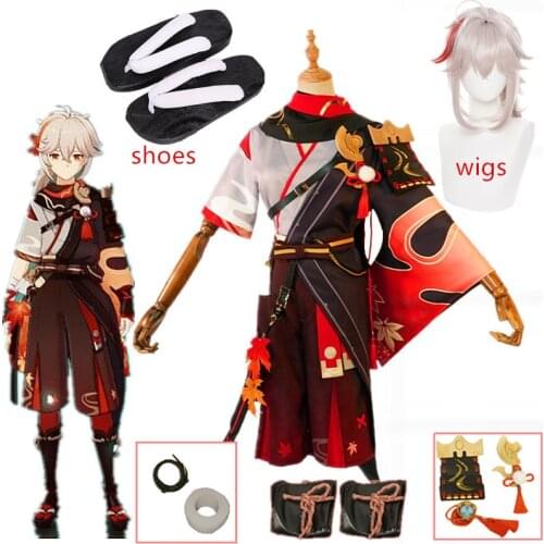 Anime Game Genshin Impact Kiryu Kazuha Battle Suit Party Gorgeous Uniform Cosplay Costume Halloween Men Carnival Suit 2021 New
