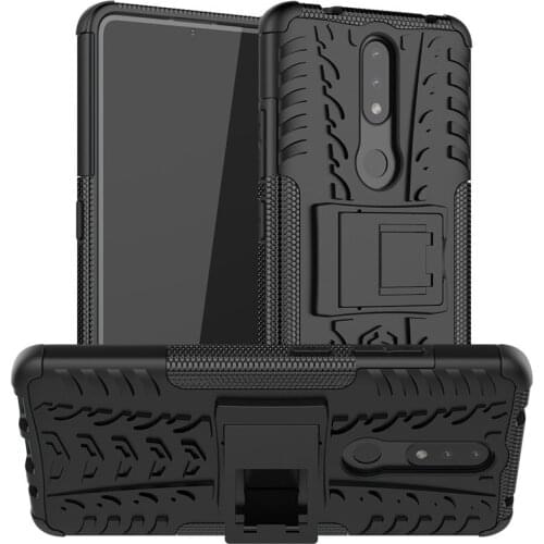 Armor Case For Nokia 2.4 Case For Nokia 1.3 2.3 Cover TPU & PC Holder Housings Protective Hard Phone Bumper For Nokia 2.4 Funda