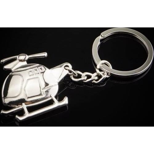 FREE SHIPPING BY DHL 100pcs/lot Cute Mini Metal Helicopter Keychains Zinc Alloy Helicopter Keyrings for Gifts