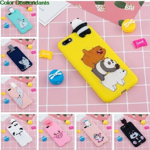 Cases For Huawei Y5 Prime 2018 DRA-LX2 DRA-LX5 Cute 3D piggy Doll Unicorn Panda Fruit Soft TPU For Huawei Y5 2018/ Honor 7S Case