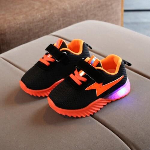 Children Baby Girls kids shoes boys breathable Mesh Led Luminous Sport Run Sneakers Shoes sportschoenen kinderen Dropship Oct 23