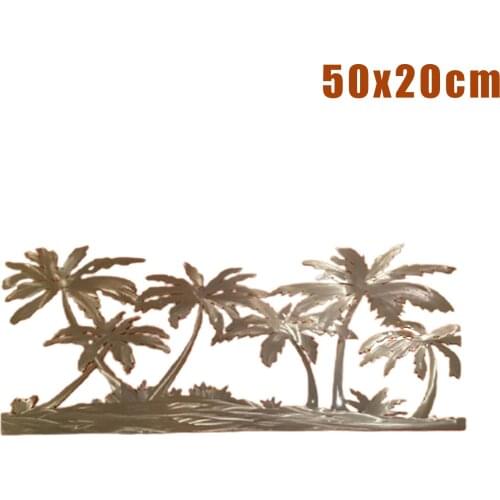 Hot Palm Trees On Beach Metal Wall Artwork Wall Mounted Ornament Home Decoration