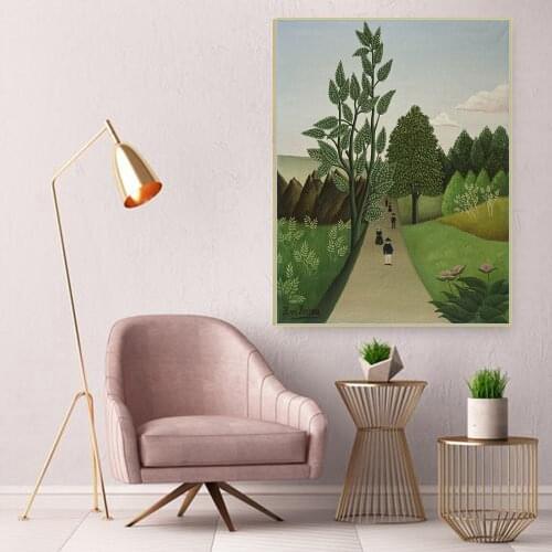 Citon Henri·Rousseau《Sunday walkers》Canvas Art Oil painting Artwork Poster Picture Wall Decor Modern Home Living room Decoration