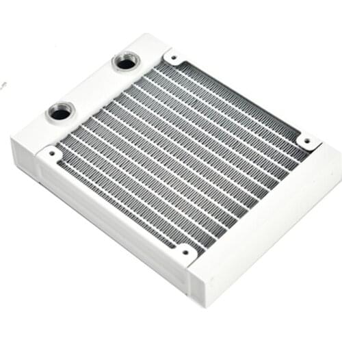 OCOCOO 120 240 360mm G1/4 Thread Interface Water Cooled Radiator Split Computer DIY Cooling White Water Cooled Aluminum Row