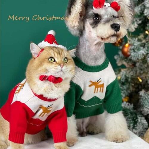 Pet Dog Clothes Winter Dog Sweater Christmas Cat Pet Clothing For Dogs Coat Costume Yorkie French Bulldog Clothes For Dogs Cats