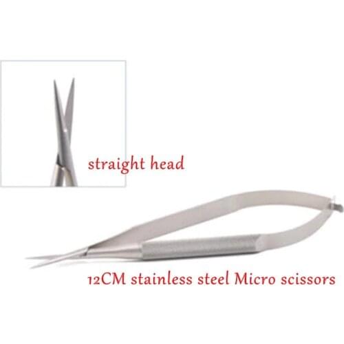 12cm straight head micro Cornea scissors Hand tool Surgery stainless steel Ophthalmic Instruments high quality