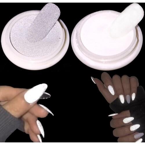 Reflection Nail Powder Grey Dazzing Super Bright Pigment Powder Party Nail Art Decoration Light In Photoflash DIY Wholesale
