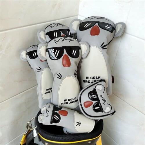 JASON Koala golf complete set headcovers Animal golf club driver fairway hybrid putter covers CUTE GIFT