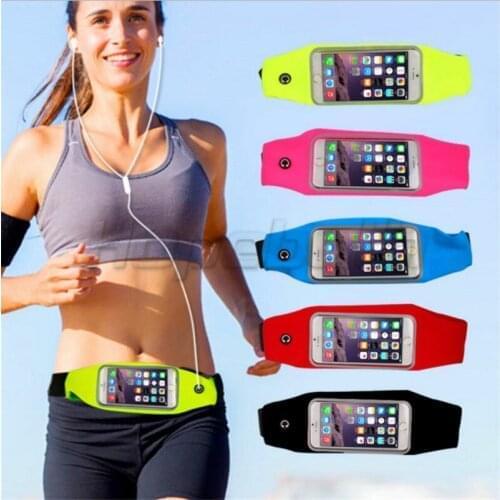 50pcs/lot Male/Female Running Jogging Sport Fanny Pack TravelSports Running Gym Waist Belt Bag Case Cover for iphone 6 Plus 5.5