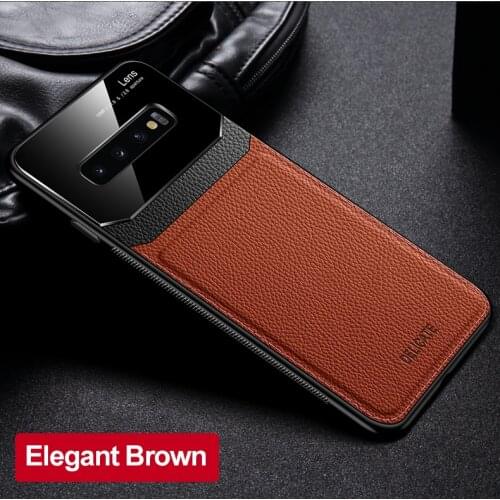 Shockproof Case for Samsung Galaxy S10 Plus S10e S9 S8 Leather Mirror Glass Phone Cover For Samsung Note 10 Plus 9 M30S