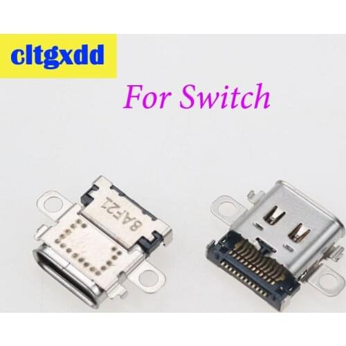 Cltgxdd USB Type C Power Connector Dock USB-C Jack For Nintendo Switch Console Charging Port Type-C Charger Plug Female Socket