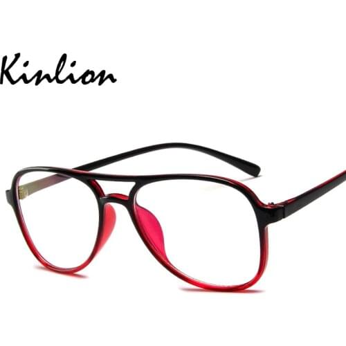 Kinlion Vintage Square Women Glasses Frame Mens Eyewear Double Brige Clear Eyeglasses Frame Womens Myopia Reading Glasses Frame