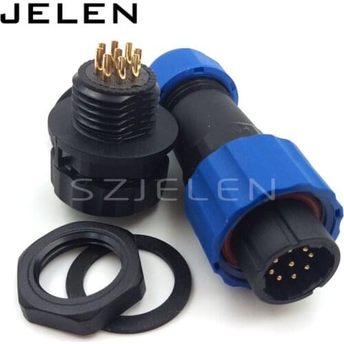 SD16 Waterproof Connector 2 3 4 5 6 7 9pin Male and female IP68, SP16 LED panel mount connector automotive plug socket