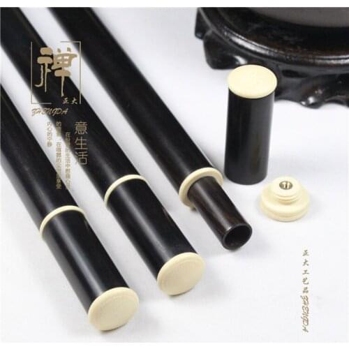 Zhengda quality ebony high imitation inlaid red sandalwood incense tube line Xiangxiang tooth tube wooden crafts box