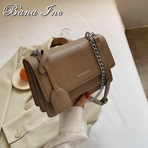 Retro Fashion Chain Bag Ladies Messenger Bags for Women 2020 Casual Shoulder Bag Small Square Bag Solid Color Female Bag