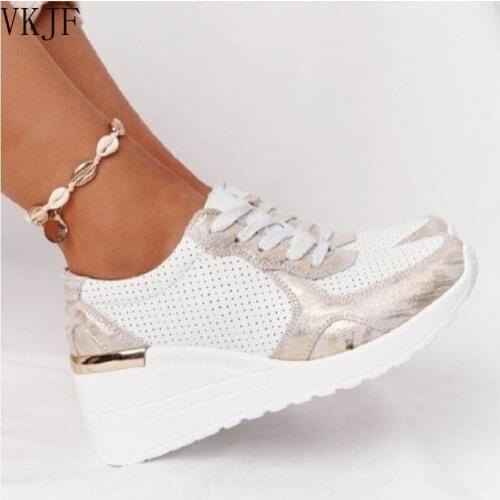 Women Sneakers 2021 Print Lace-Up Womens Vulcanize Shoes Platform Sports Ladies Sneakers Breathable Plus Women Shoes