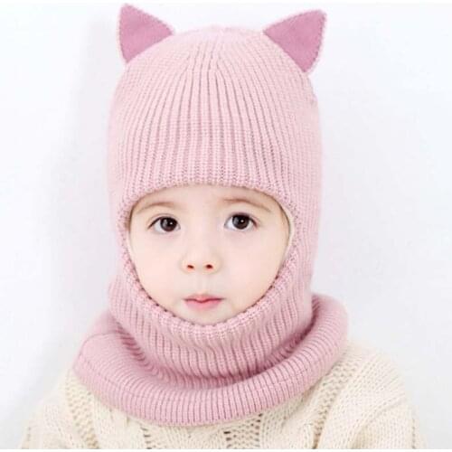 Doitbest 2-6 years Winter hat for kids beanies Plus fur boys Beanie Child knit hats Protect face neck kid girls Earflap Caps