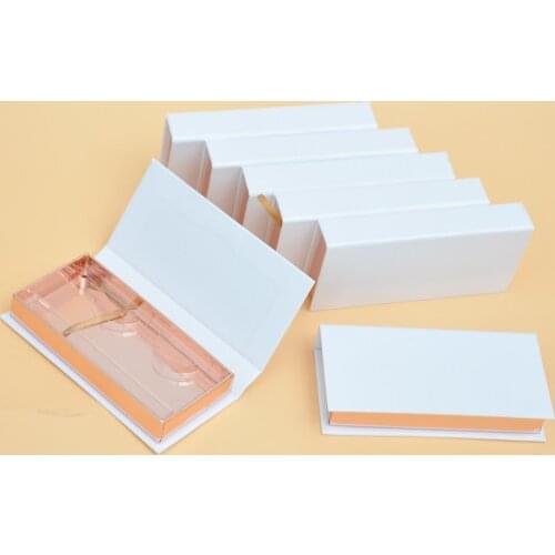 100/pack Wholesale Eyelashes Box Package Lash Boxes Packaging Custom Logo Faux Cils 25mm Mink Eyelashes Makeup White Case Vendor