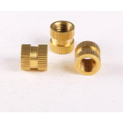 20PCS Brass Knurled Nuts Insert Embedded Nuts M4* 6 *6 GB809