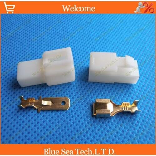 6.3mm 1 Way/pin Electrical Connector, Male and Female socket plug for Motorcycle Car etc